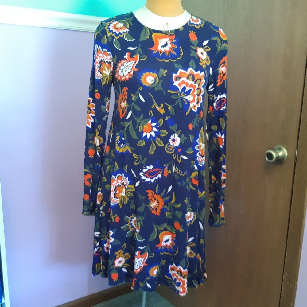 Old Navy - Navy Floral Women's Dress- Size Medium